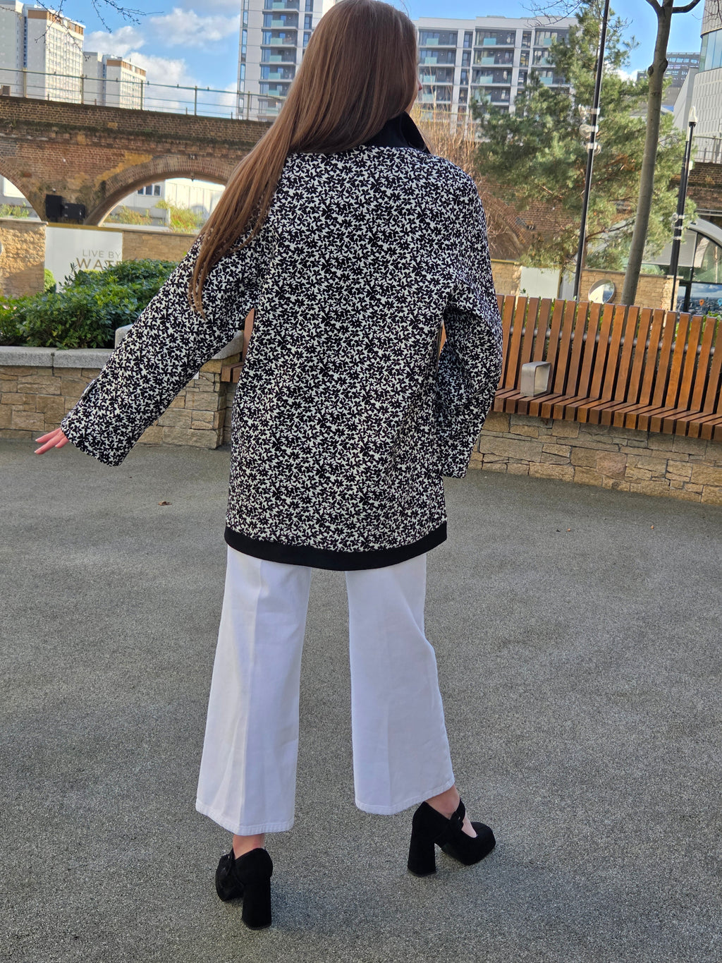 Black And White Fantasy Summer Trench Coat