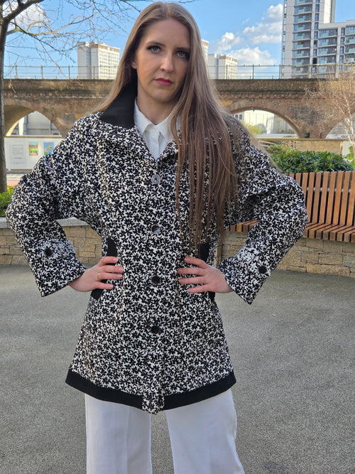 Black And White Fantasy Summer Trench Coat