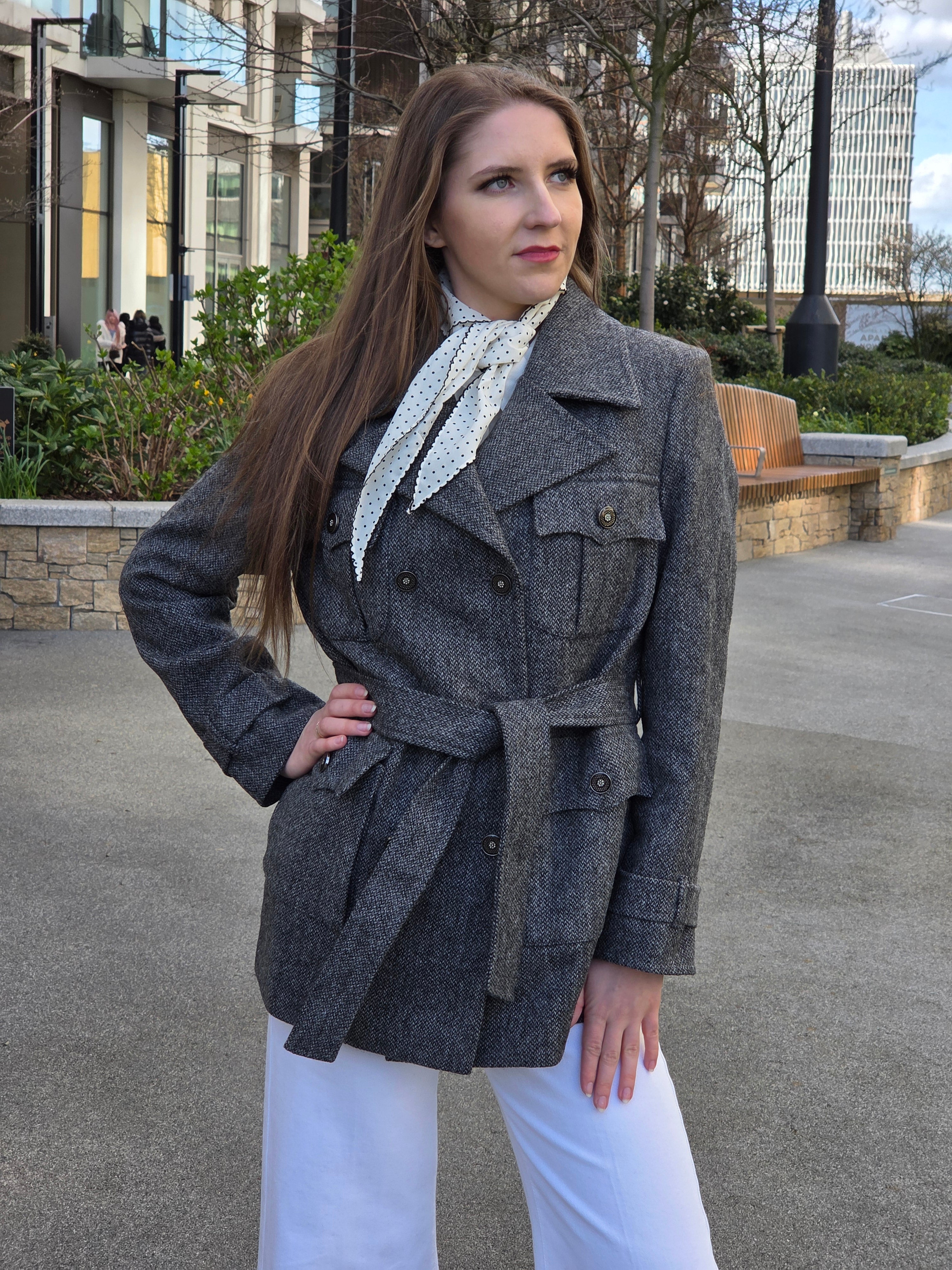 Casual Grey Trench Coat