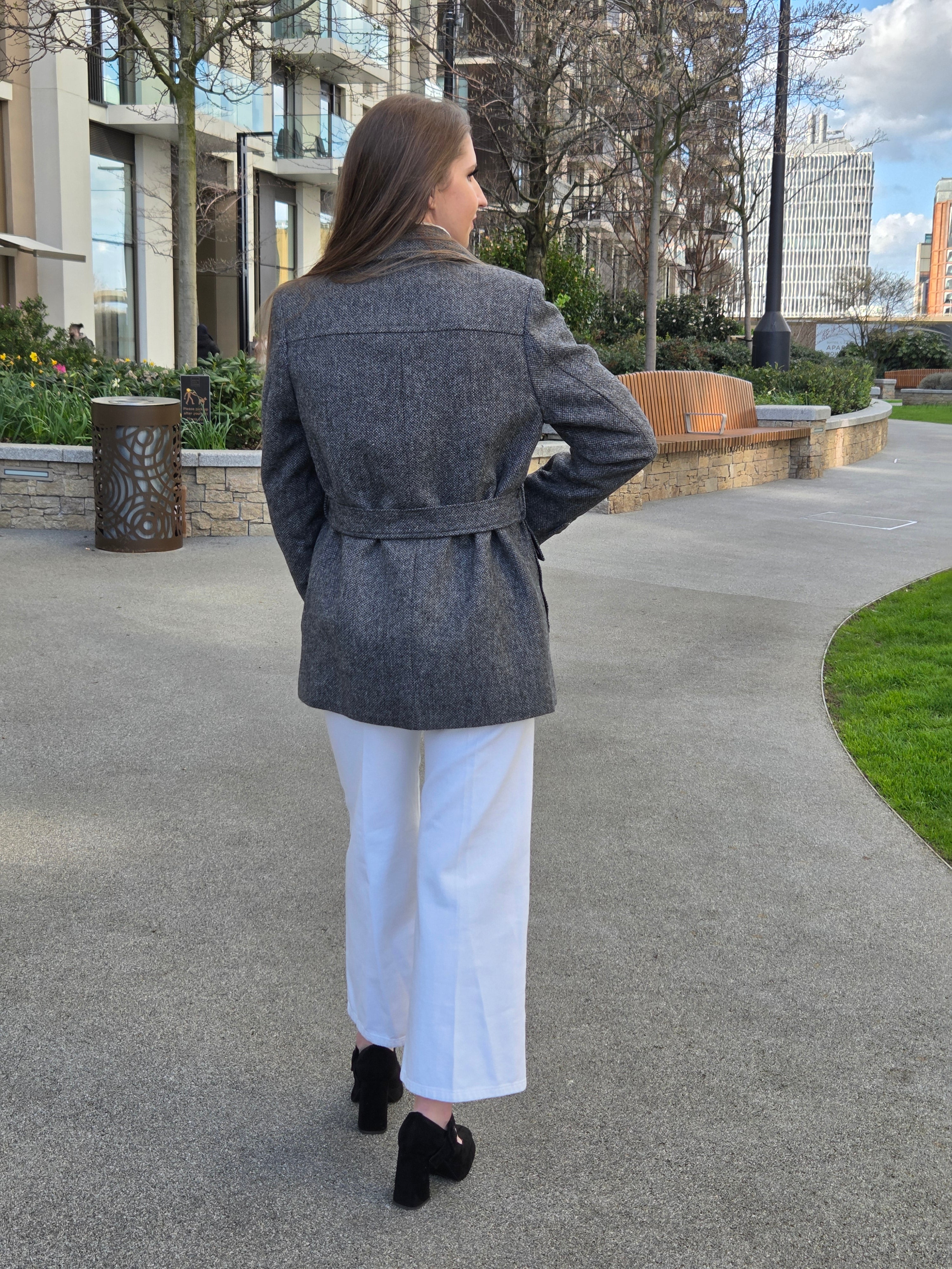 Casual Grey Trench Coat