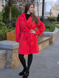 Legandary Red Oversize Summer Trench Coat