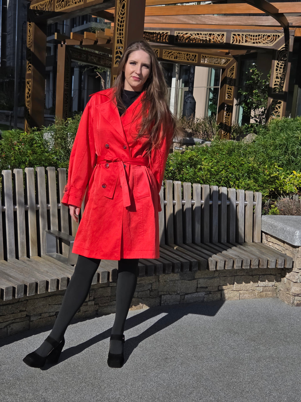 Legandary Red Oversize Summer Trench Coat