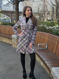 Purple Linton Summer Tweed Trench Coat