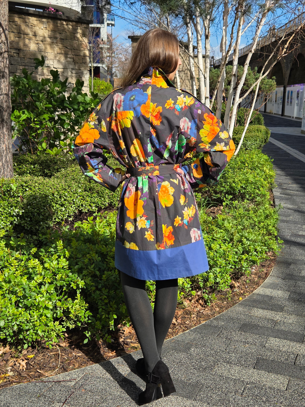 Flowers Mistery Oversize Summer Trench Coat